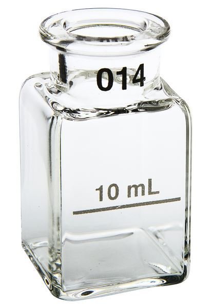 Celda de muestra 1" Square Glass 10mL x 2u.