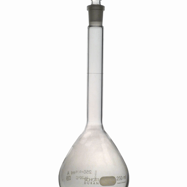Matraz aforado con tapa de vidrio Glassco  50 ml