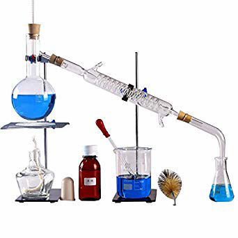 Equipo de destilación de vidrio completo 1000ml