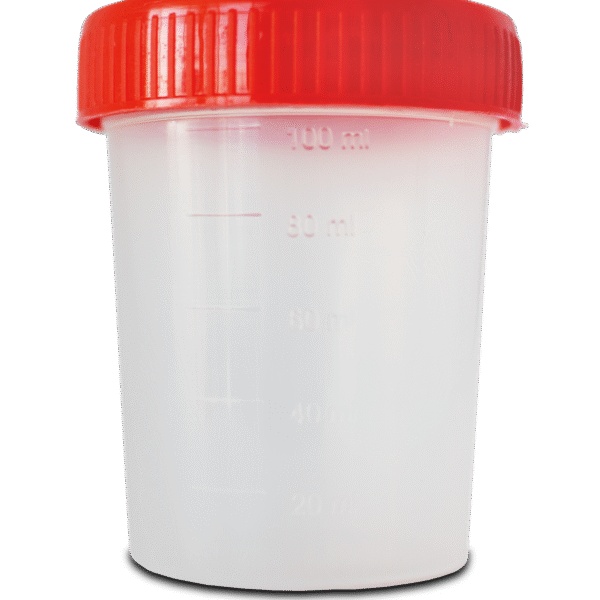 Frascos roscados 125ml estériles individuales x 200u