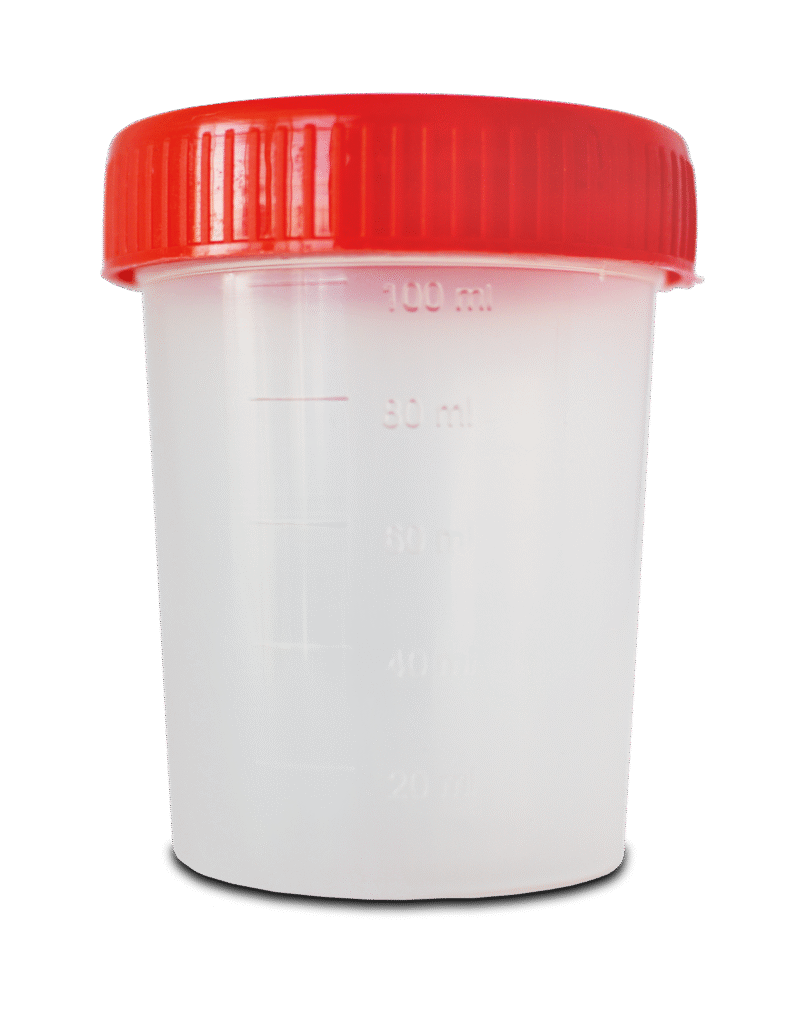 Frascos roscados 125ml estériles individuales x 200u