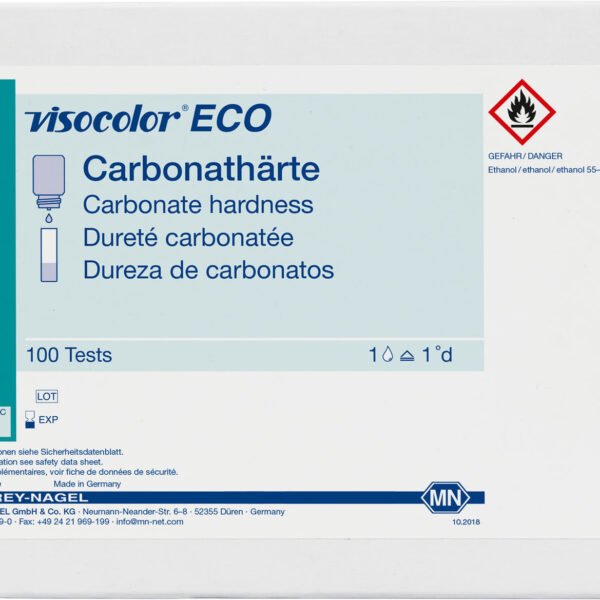 Kit de prueba titrimétrica VISOCOLOR ECO Dureza de carbonatos x 100u.
