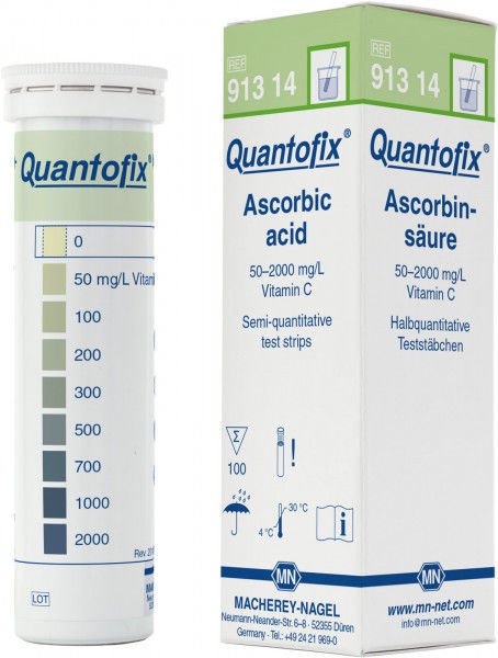 Tiras reactivas semicuantitativas QUANTOFIX Acido ascórbico x 100u