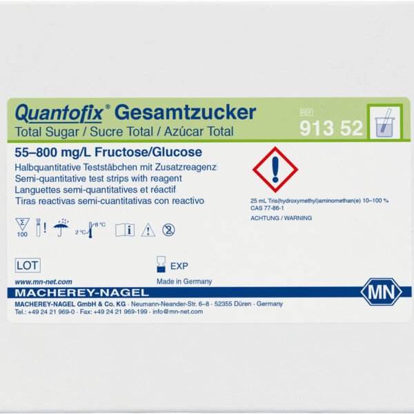 Tiras reactivas semicuantitativas QUANTOFIX Azúcar total x 100u