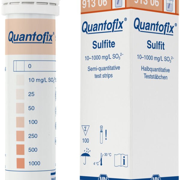 Tiras para prueba semicuantitativa de Sulfito QUANTOFIX x 100u