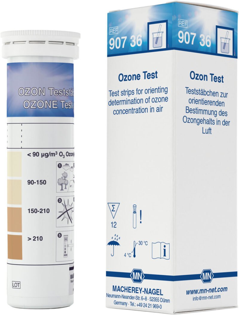 Tiras reactivas semicuantitativas para determinación de ozono x 12u