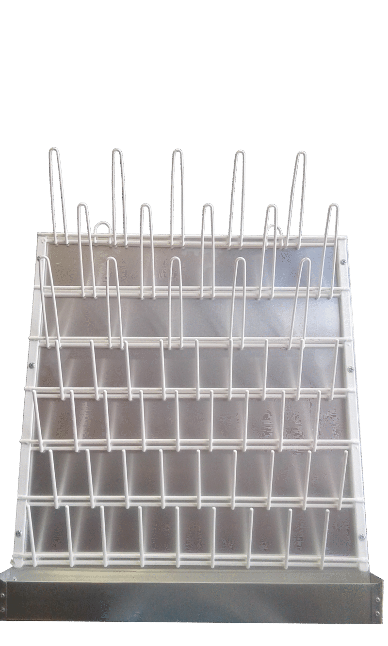 Escurridor plastificado para colgar con colector con desagote