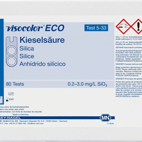 Kit de prueba colorimétrica VISOCOLOR ECO Silica x 80u.