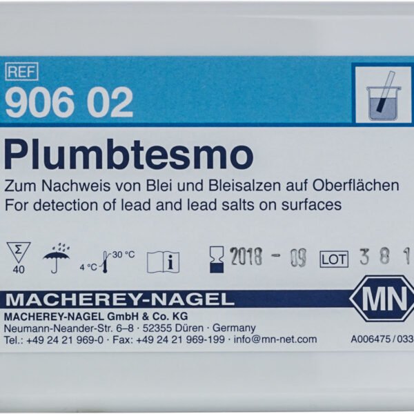 Papel de prueba cualitativo Plumbtesmo para plomo: 5 mg / L Pb²⁺ x 40u