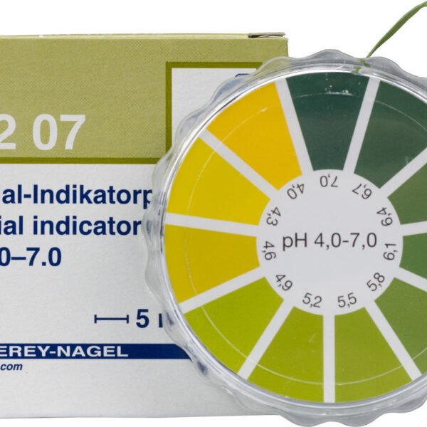 Papel indicador pH 4.0–7.0 en rollo x 5 metros