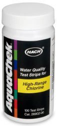 Tiras de control de Cloro libre, 0-600 mg/L, 100 tests