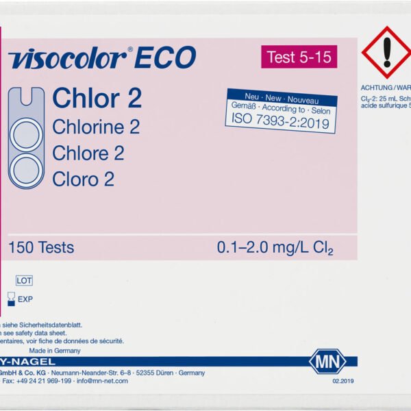 Kit de prueba colorimétrica VISOCOLOR ECO Cloro 2, libre y total (repuesto)