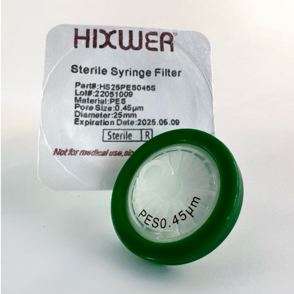 Filtro de Jeringa de PES estéril de Ø25mm x 50u.