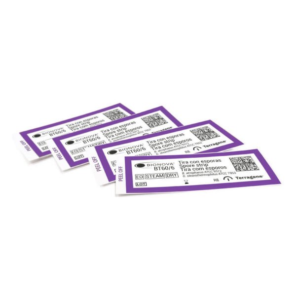 Tiras de esporas para calor seco, vapor y EtO x 100u.