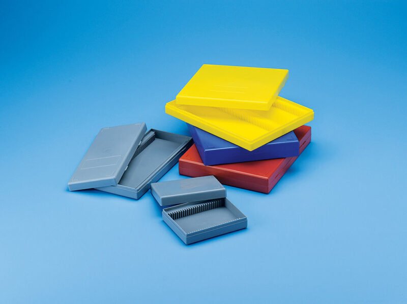 Caja Portaobjetos PS Blanco Para 50 Posiciones 230 x 95 x 35 mm