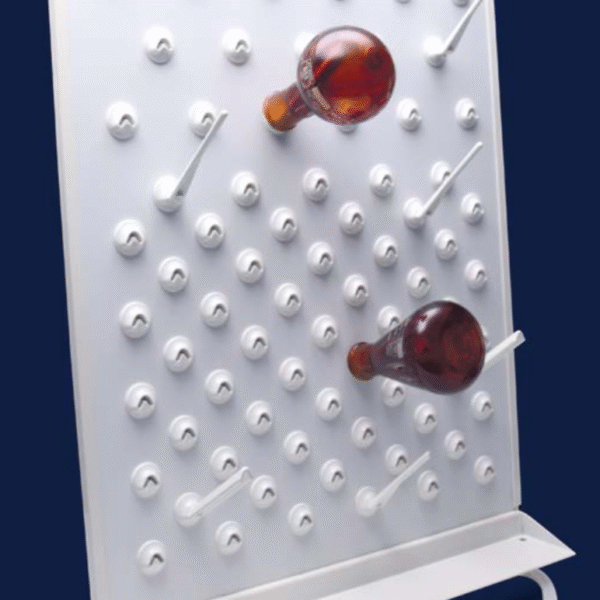 Escurridor de pared de 72 posiciones y colector