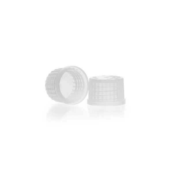 Tapa rosca premium en PFA con junta siliconada PTFE x 5u.