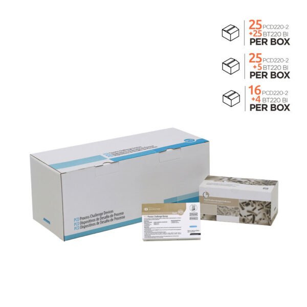 Kit PCD Steam Test Pack de 3 horas (con integrador de un punto - violeta) x 25u.