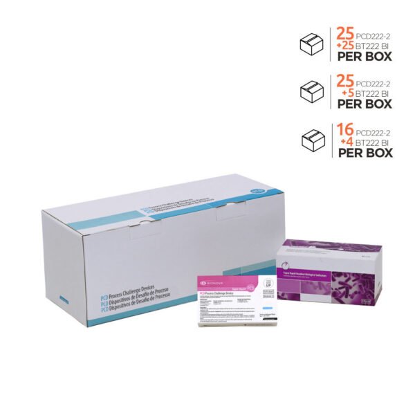 Kit PCD Steam Test Pack de 1 hora (con integrador de un punto - violeta) x 25u.