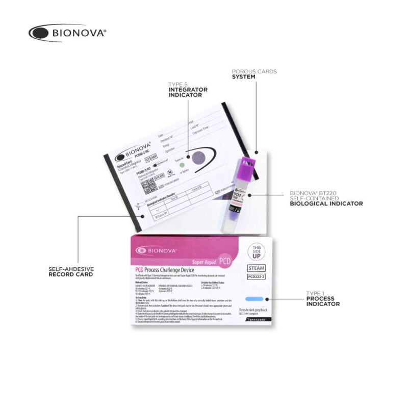 Kit PCD Steam Test Pack de 1 hora (con integrador de un punto - violeta) x 25u. - Imagen 4
