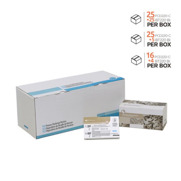 Kit PCD Steam Test Pack de 3 horas (con integrador frontal móvil) x 25u.