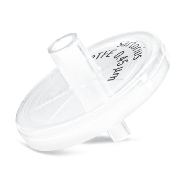 Filtro jeringa Minisart®PTFE (Teflon) Ø25mm 0,45µm. No esteril x 500u.