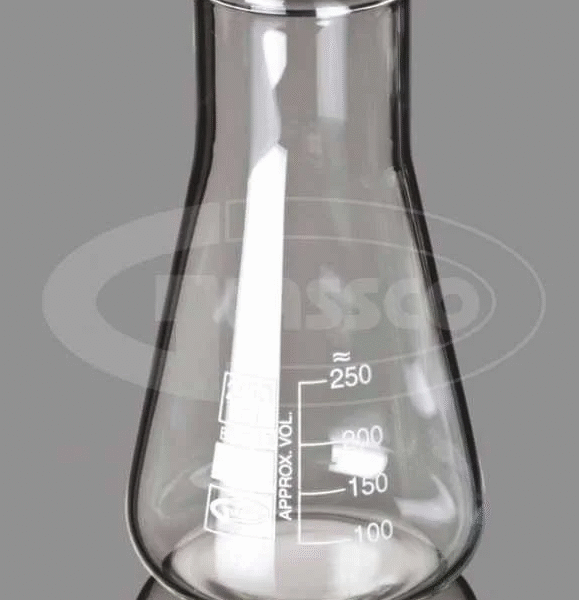 Erlenmeyer graduados con boca ancha x 250 ml