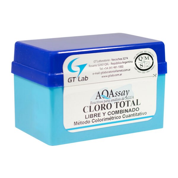 Test cloro total, libre y combinado rango 0,05-5 mg/l x 50 determinaciones