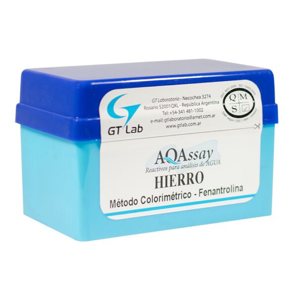 Test hierro rango 0,1 – 4 mg/l x 25 determinaciones