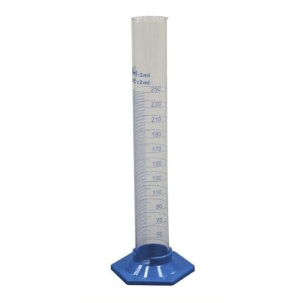 Probeta 500 ml base plástica (escala 5,0 ml) Boro 3.3  x2 unidades