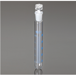 Tubos de ensayo graduados con tapa de vidrio esmerilada x 10u