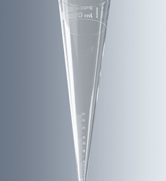 Cono de sedimentación Imhoff de vidrio graduado x 1000ml.